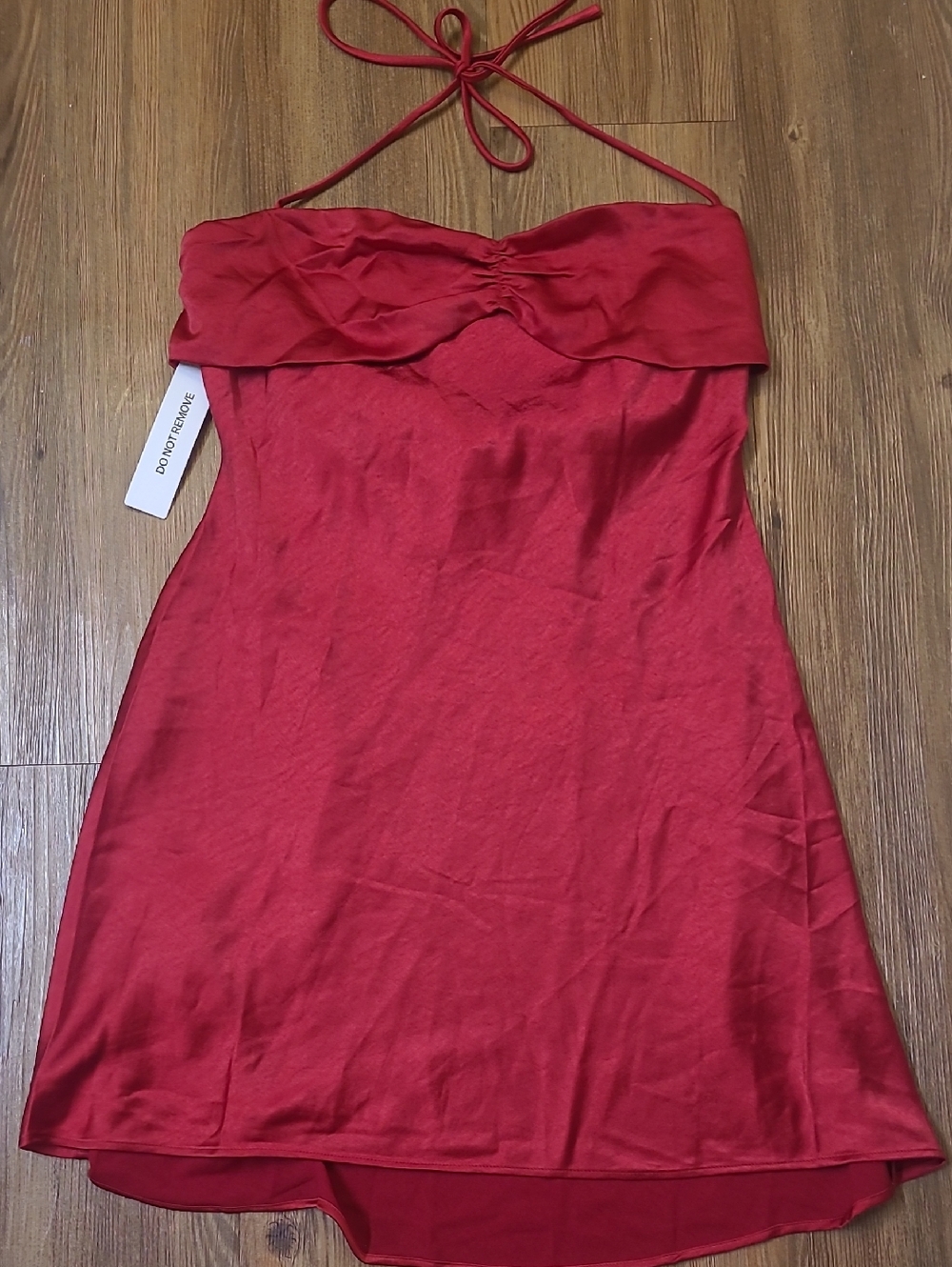 Princess Polly Red Halter Ruched Mini Dress